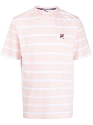 Fila striped cotton T-shirt - Pink