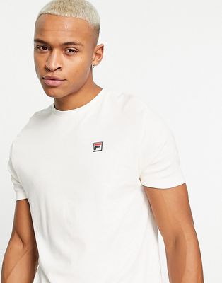 Fila Sunny T-shirt with small box logo in cream-White