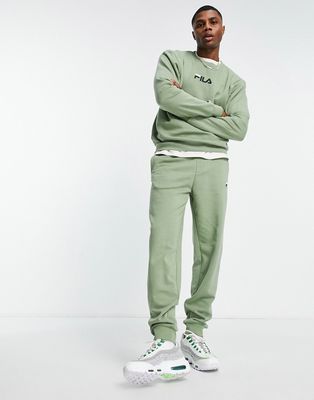 Fila sweatpants with logo in green
