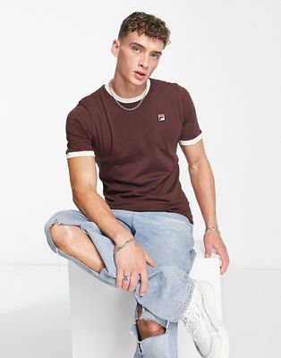 Fila T-shirt with branding in brown