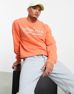 Fila tennis club sweatshirt in orange
