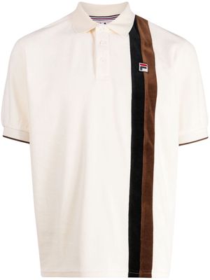 Fila Terra colour-block velour polo shirt - Neutrals