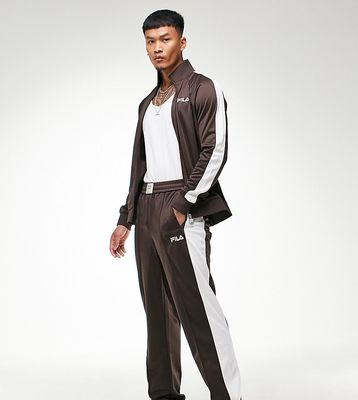 Fila tracksuit bottoms with logo in brown - Exclusive to ASOS