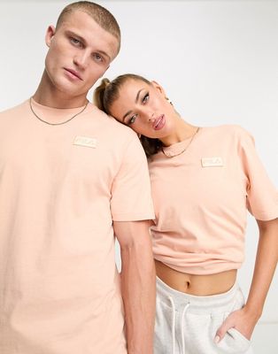 Fila unisex classics Benjamin t-shirt in apricot-Orange
