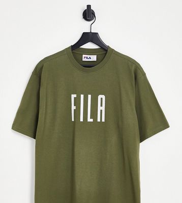 Fila Unisex heritage t-shirt in khaki-Green