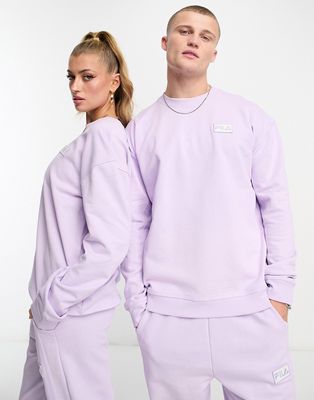 Fila unisex Trev sweatshirt with seam detail in lilac-Purple