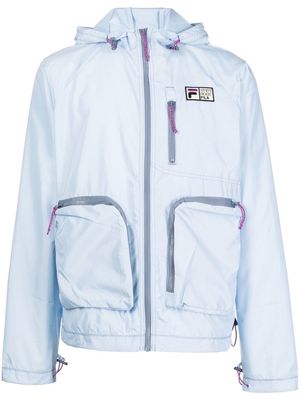 Fila zipped logo-patch jacket - Blue