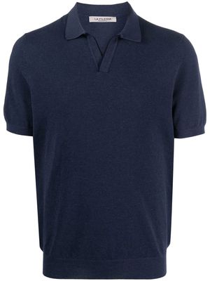 Fileria cotton knitted polo shirt - Blue