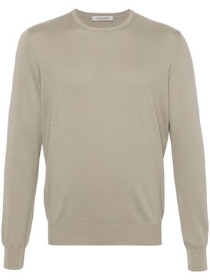 Fileria crew-neck cotton jumper - Neutrals