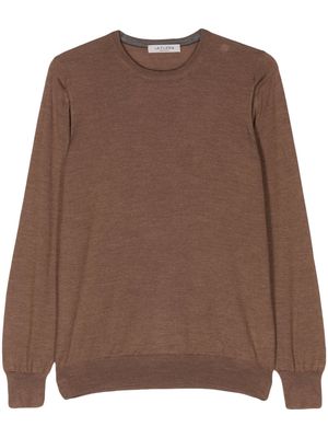 Fileria fine-knit brushed jumper - Brown