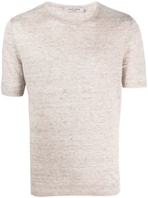 Fileria fine-knit linen T-shirt - Neutrals