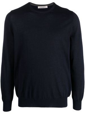 Fileria fine-knit long-sleeved jumper - Blue