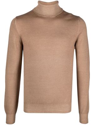 Fileria fine-knit virgin wool jumper - Brown