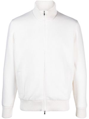 Fileria high-neck cashmere cardigan - White