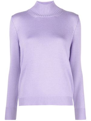 Fileria high-neck long-sleeve jumper - Purple