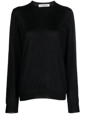 Fileria long-sleeve wool-blend jumper - Black