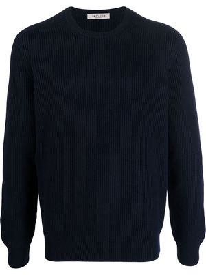 Fileria ribbed-knit long-sleeved jumper - Blue