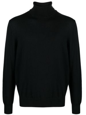 Fileria roll-neck virgin wool jumper - Black
