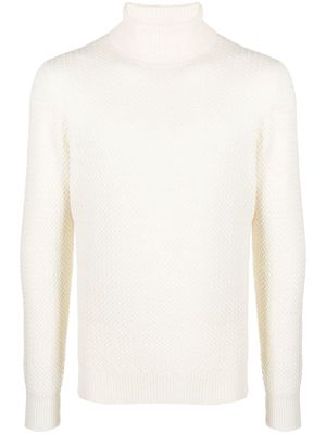 Fileria roll-neck virgin wool jumper - White