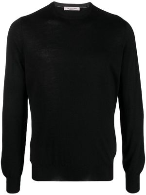 Fileria round-neck virgin-wool jumper - Black