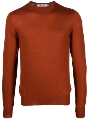Fileria round-neck virgin-wool jumper - Orange