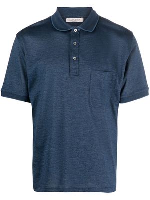 Fileria short-sleeved cotton polo shirt - Blue