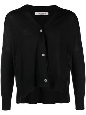 Fileria V-neck wool cardigan - Black