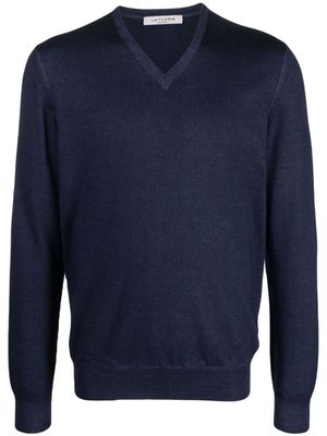 Fileria V-neck wool jumper - Blue