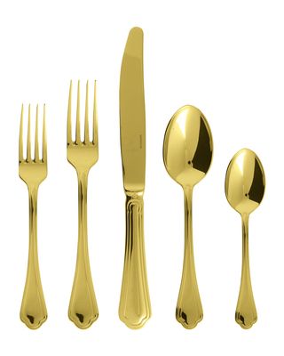 Filet Toiras Gold 5-Piece Flatware Place Setting