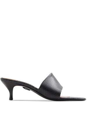 Filippa K 60mm Strappy snakeskin-effect sandals - Black