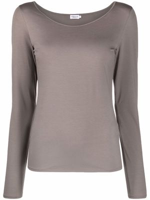 Filippa K boat-neck long-sleeved T-shirt - Grey