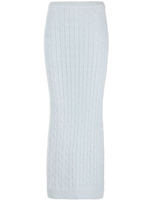 Filippa K braided-knit design midi skirt - Blue