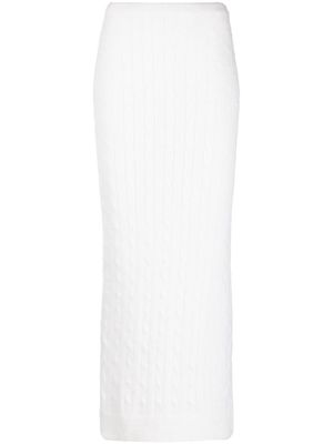 Filippa K braided-knit midi skirt - White