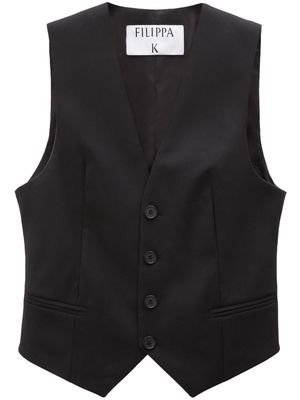 Filippa K button-down tailored vest - Black