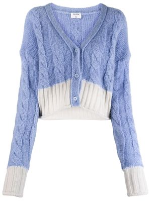 Filippa K cable-knit cropped cardigan - Blue