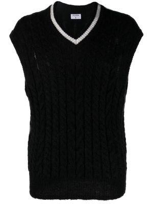 Filippa K cable knit mohair blend vest - Black