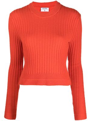 Filippa K crew-neck ribbed wool sweatshirt - Orange