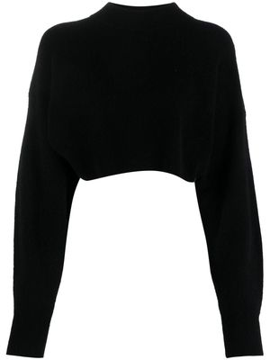 Filippa K cropped high-neck knitted jumper - Black