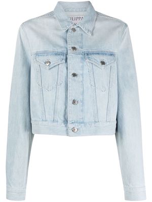 Filippa K cropped organic cotton denim jacket - Blue