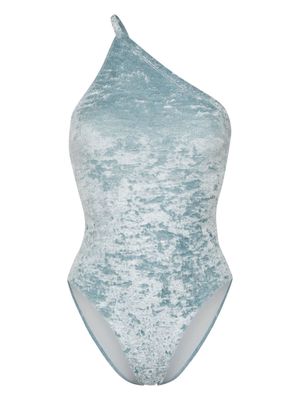 Filippa K crushed-velvet swimsuit - Blue