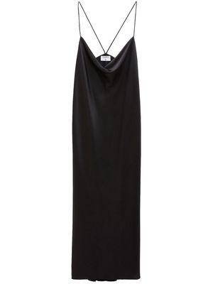 Filippa K draped stretch-silk slip dress - Black