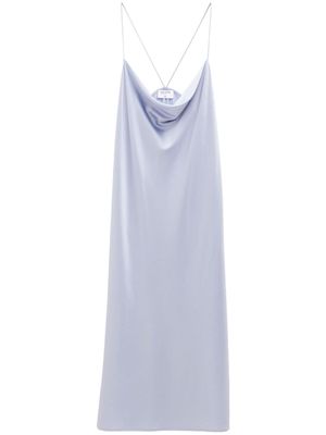 Filippa K draped stretch-silk slip dress - Blue