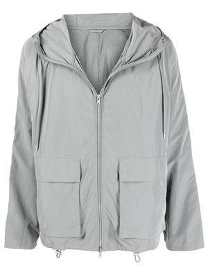 Filippa K drawstring-hooded zipped jacket - Grey