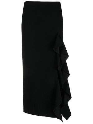 Filippa K frill-detail midi skirt - Black