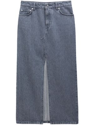 Filippa K front-slit organic cotton maxi skirt - Grey