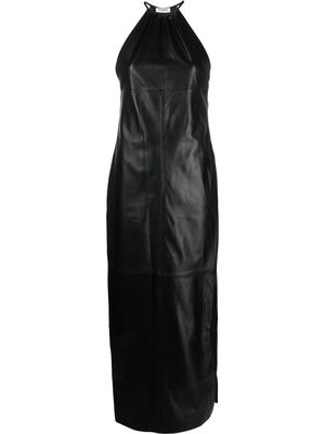 Filippa K leather halter-neck maxi dress - Black