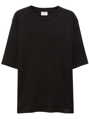 Filippa K logo-patch ribbed-knit T-shirt - Black