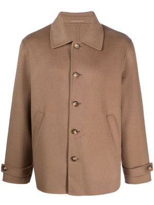 Filippa K long-sleeve button-up wool jacket - Brown
