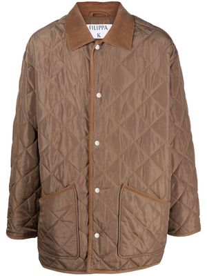 Filippa K long-sleeve quilted jacket - Brown