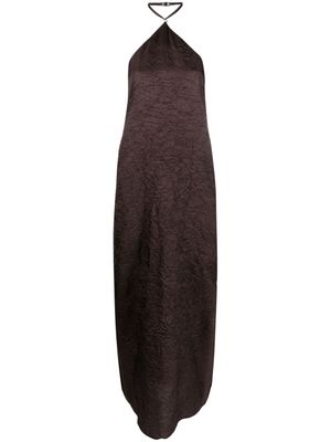 Filippa K low-back crinkle dress - Brown